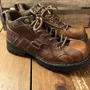 GBX Boots Mens 9.5 M Brown Chunky Platform Lug Torque Combat Y2K